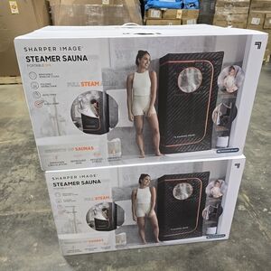 Sharper Image Portable Steamer Sauna - Black with Orange Accent